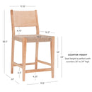 COSGROVE NATURAL COUNTER STOOL ROPE SEAT 19D6292RCSN