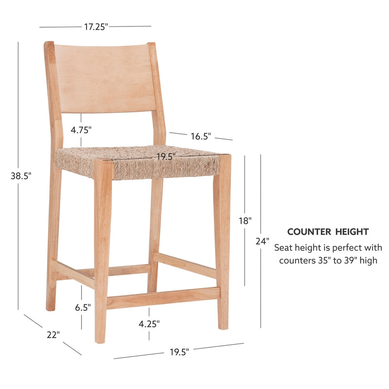 COSGROVE NATURAL COUNTER STOOL ROPE SEAT 19D6292RCSN