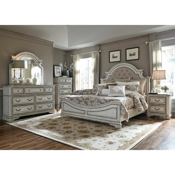  Liberty Furniture Industries Inc. Magnolia Manor 244-BR-KUBDMCN 7 pc King Upholstered Bedroom Set IMAGE 1
