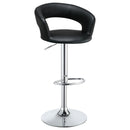 Coaster Furniture Barraza 120346 29" Adjustable Height Bar Stool - Black and Chrome IMAGE 1