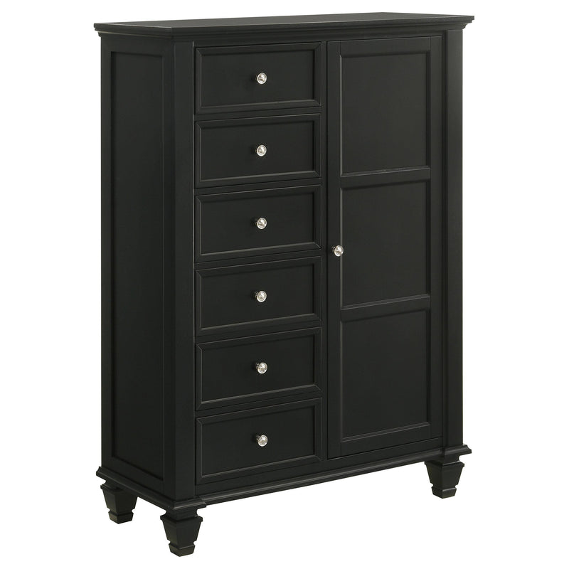 Coaster Furniture Sandy Beach 201328 8-Drawer Door Chest - Black IMAGE 1