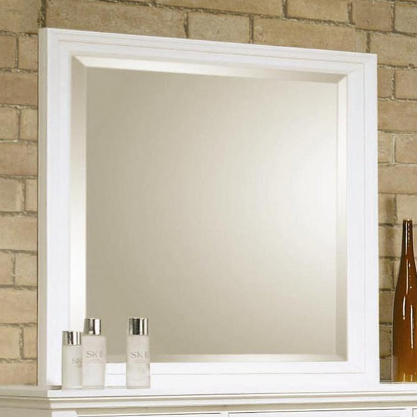 Coaster Furniture Sandy Beach 201304 Dresser Mirror - Cream White IMAGE 1
