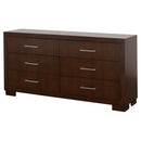 Coaster Furniture Jessica 200713 6-Drawer Dresser - Cappuccino IMAGE 3