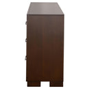 Coaster Furniture Jessica 200713 6-Drawer Dresser - Cappuccino IMAGE 4