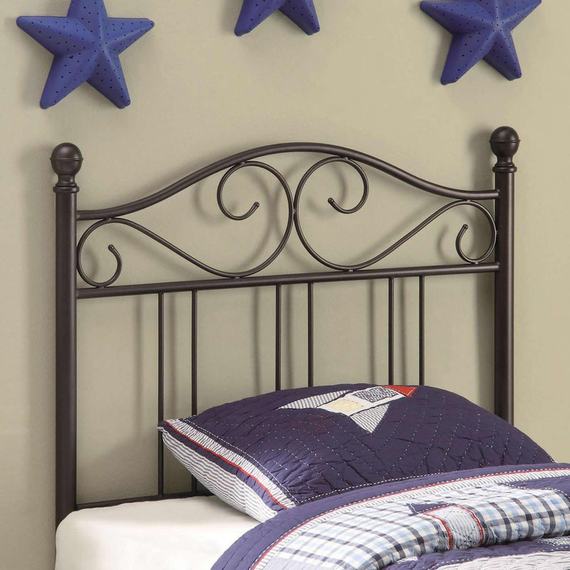 Coaster Furniture Ellis 450103T Metal Twin Open Frame Headboard - Dark Bronze IMAGE 1