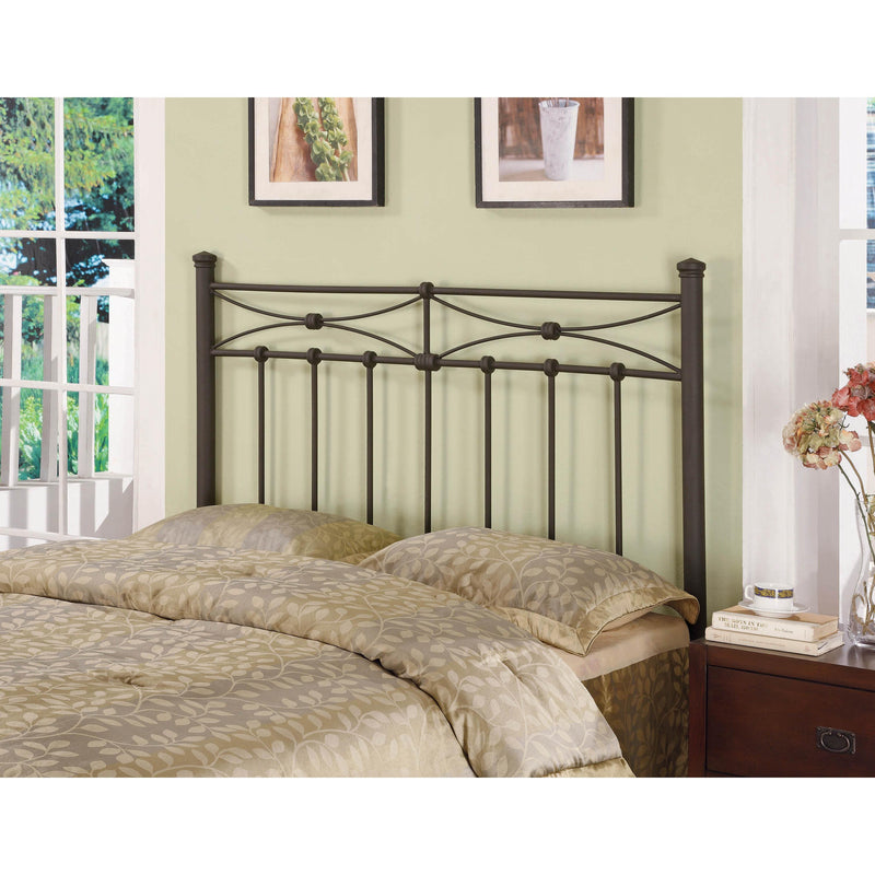 Coaster Furniture Lane 300187QF Metal Queen or Full Open Frame Headboard - Rustic Bronze IMAGE 1