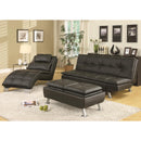 Coaster Furniture Dilleston 300281 Upholstered Tufted Convertible Sofa Bed - Black IMAGE 3