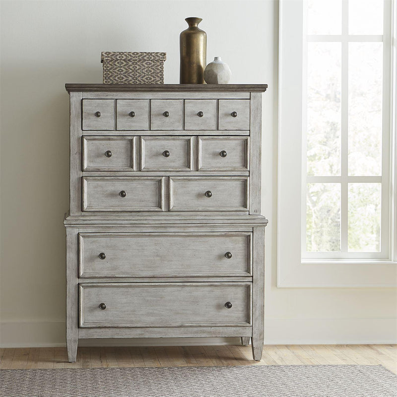  Liberty Furniture Industries Inc. Heartland 824-BR-QPBDMCN 7 pc Queen Panel Bedroom Set IMAGE 6