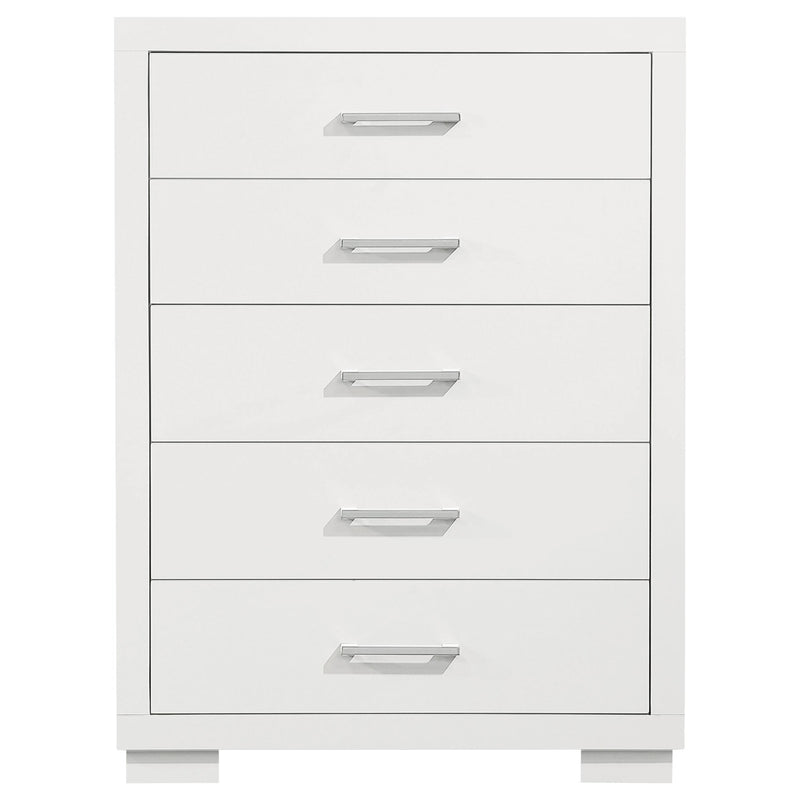 Coaster Furniture Jessica 202995 5-Drawer Bedroom Chest - Snow White IMAGE 2