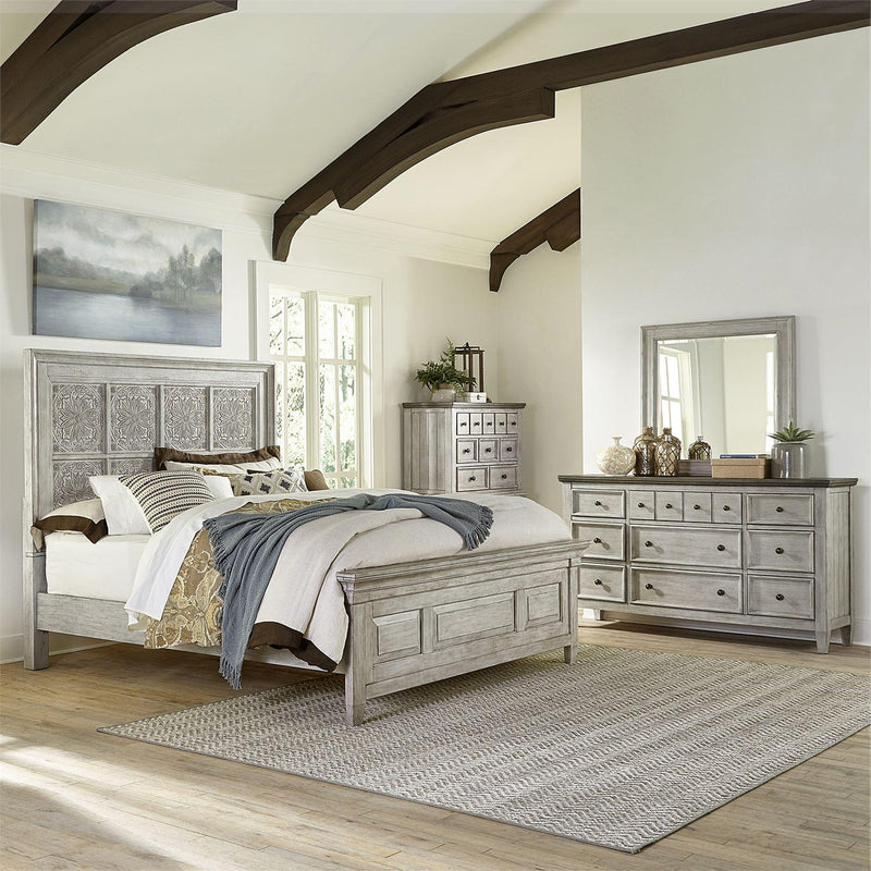  Liberty Furniture Industries Inc. Heartland 824-BR-OKPBDMC 6 pc King Panel Bedroom Set IMAGE 1