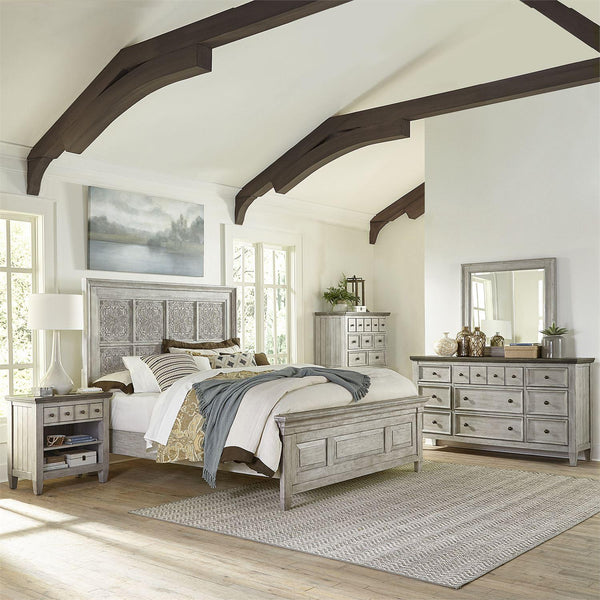  Liberty Furniture Industries Inc. Heartland 824-BR-OKPBDMCN 7 pc King Panel Bedroom Set IMAGE 1