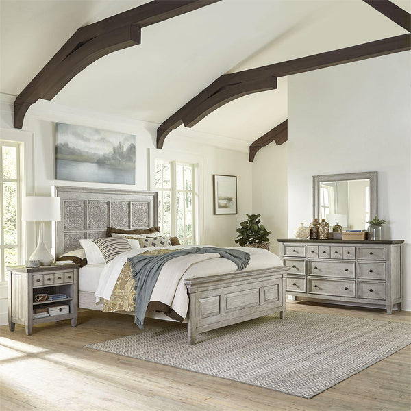  Liberty Furniture Industries Inc. Heartland 824-BR-OKPBDMN 6 pc King Panel Bedroom Set IMAGE 1