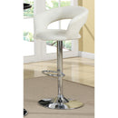 Coaster Furniture Barraza 120347 29" Adjustable Height Bar Stool - White and Chrome IMAGE 3