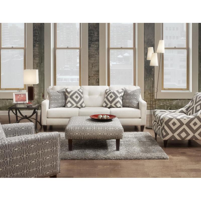 Fusion Furniture Stationary Fabric Accent Chair 592Square Charcoal IMAGE 2