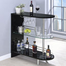 Coaster Furniture Adolfo 101063 Rectangular 2-tier Home Bar Table - Black High Gloss IMAGE 7