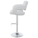 Coaster Furniture Brandi 102557 Adjustable Bar Stool - Chrome and White IMAGE 5