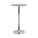 Coaster Furniture Abiline 120341 Round 24-inch Glass Top Bistro Bar Table - Chrome IMAGE 1