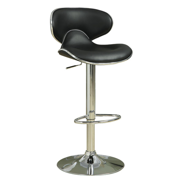 Coaster Furniture Edenton 120359 Upholstered Adjustable Bar Stool - Black (Set of 2) IMAGE 1