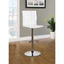 Coaster Furniture Ashbury 122089 Upholstered Adjustable Bar Stool - White (Set of 2) IMAGE 1
