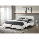 Coaster Furniture Jeremaine 300345KW Upholstered California King Sleigh Bed - White IMAGE 6