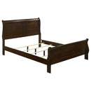 Coaster Furniture Louis Philippe 202411Q Wood Queen Sleigh Bed - Cappuccino IMAGE 1