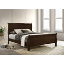 Coaster Furniture Louis Philippe 202411Q Wood Queen Sleigh Bed - Cappuccino IMAGE 6
