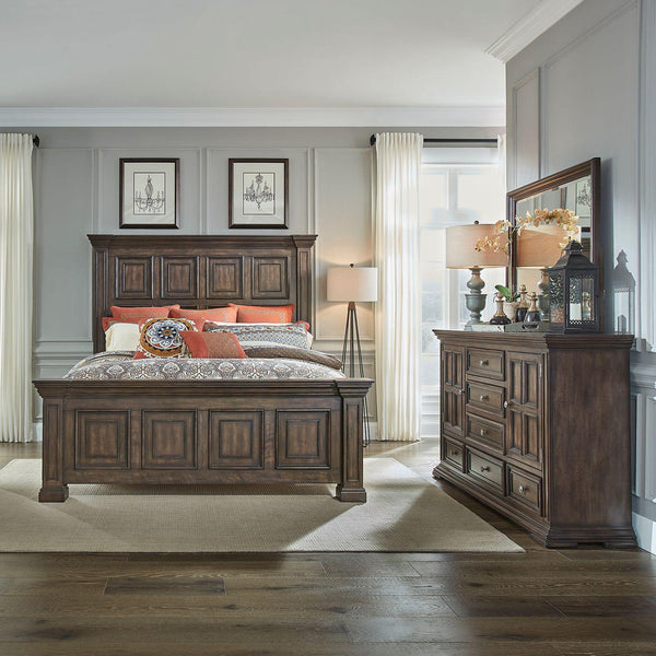  Liberty Furniture Industries Inc. Big Valley 361-BR-QPBDM 5 pc Queen Panel Bedroom Set IMAGE 1