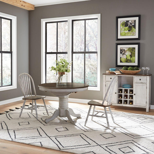  Liberty Furniture Industries Inc. Carolina Crossing 186W-CD-3ROS 3 pc Dining Set IMAGE 1