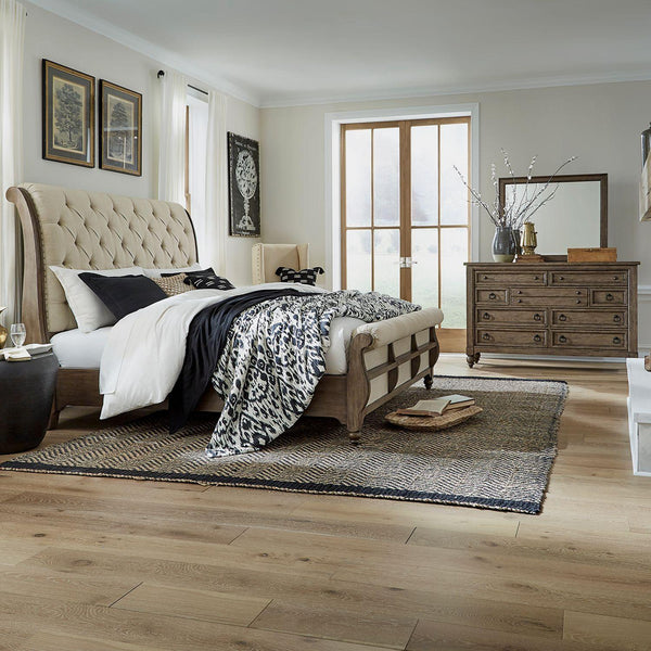 Liberty Furniture Industries Inc. Americana Farmhouse 615-BR-KSLDM 5 pc King Sleigh Bedroom Set IMAGE 1