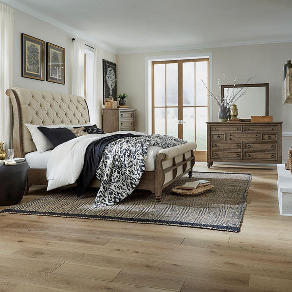  Liberty Furniture Industries Inc. Americana Farmhouse 615-BR-KSLDMC 6 pc King Sleigh Bedroom Set IMAGE 1