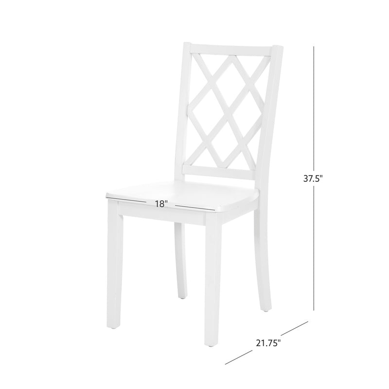 MAUI SIDE CHAIR WHITE 1 CTN 23LD1015SCWHT