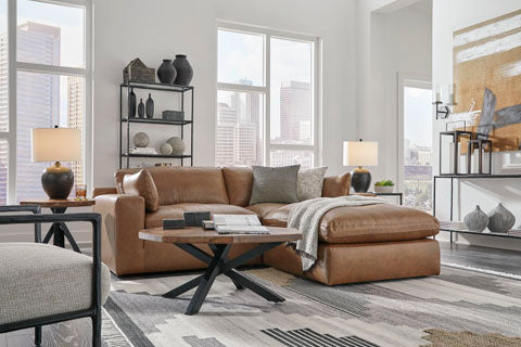 Signature Design by Ashley Emilia 30901S1 2 pc Sectional Loveseat with ottoman