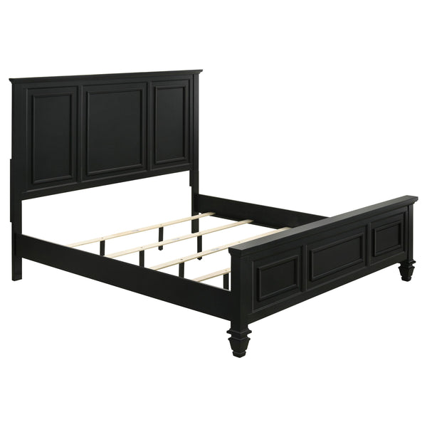 Coaster Furniture Sandy Beach 201321Q Wood Queen Panel Bed - Black IMAGE 1