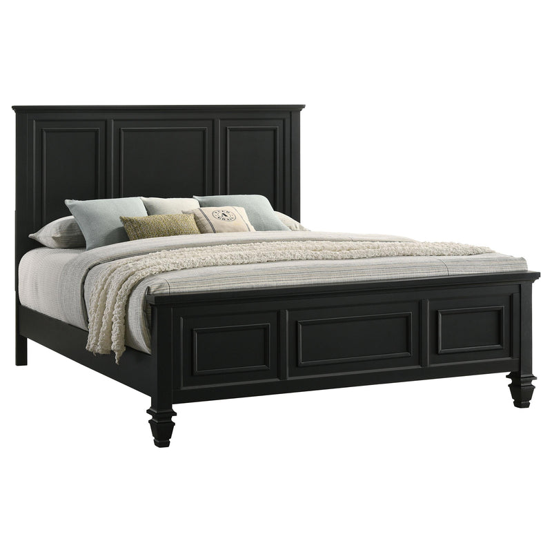 Coaster Furniture Sandy Beach 201321Q Wood Queen Panel Bed - Black IMAGE 2