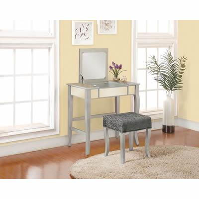 Linon Vanity Set 580432SIL01U IMAGE 2