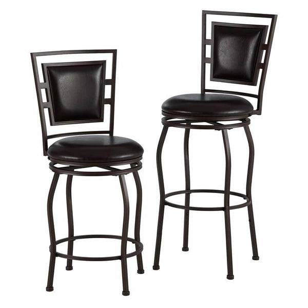 Linon Townsend Adjustable Height Stool 98321MTL-01-KD IMAGE 1