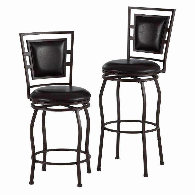 Linon Townsend Adjustable Height Stool 98321MTL-01-KD IMAGE 1