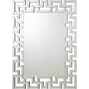 Coaster Furniture Forman 901786 38 x 48 Inch Greek Motif Frameless Wall Mirror - Silver IMAGE 1