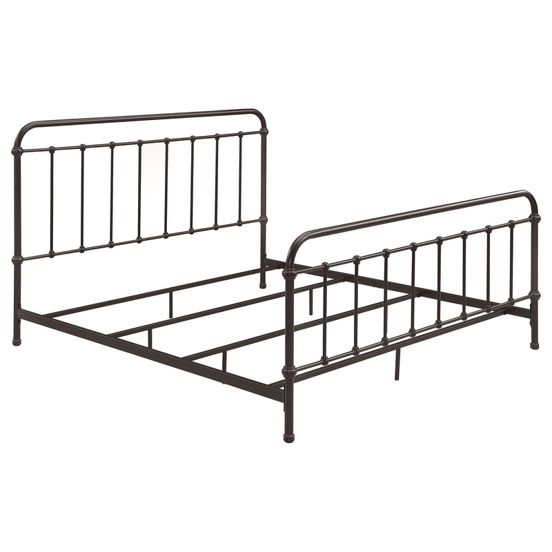 Coaster Furniture Livingston 300399KE Metal Eastern King Open Frame Bed - Dark Bronze IMAGE 1