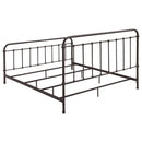  Coaster Furniture Livingston 300399KE Metal Eastern King Open Frame Bed - Dark Bronze IMAGE 5