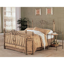 Coaster Furniture Sydney 300171Q Queen Headboard and Footboard - Brushed Gold IMAGE 1