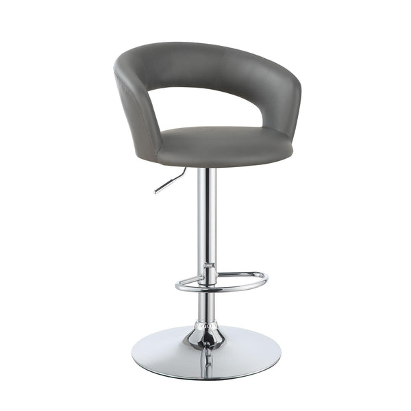 Coaster Furniture Barraza 120397 29" Adjustable Height Bar Stool - Grey and Chrome IMAGE 1
