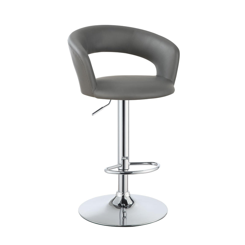 Coaster Furniture Barraza 120397 29" Adjustable Height Bar Stool - Grey and Chrome IMAGE 1