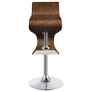 Coaster Furniture Covina 100396 Adjustable Bar Stool - Walnut and Chrome IMAGE 2