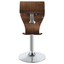 Coaster Furniture Covina 100396 Adjustable Bar Stool - Walnut and Chrome IMAGE 6