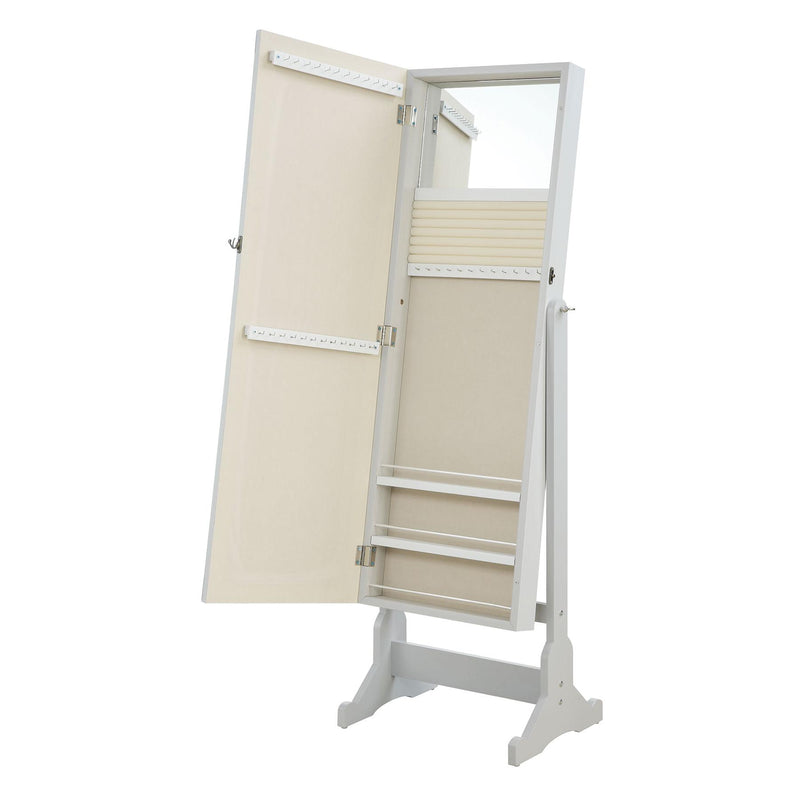 Coaster Furniture Yvonne 901866 Cheval Mirror with Jewelry Storage - Dove Grey IMAGE 2