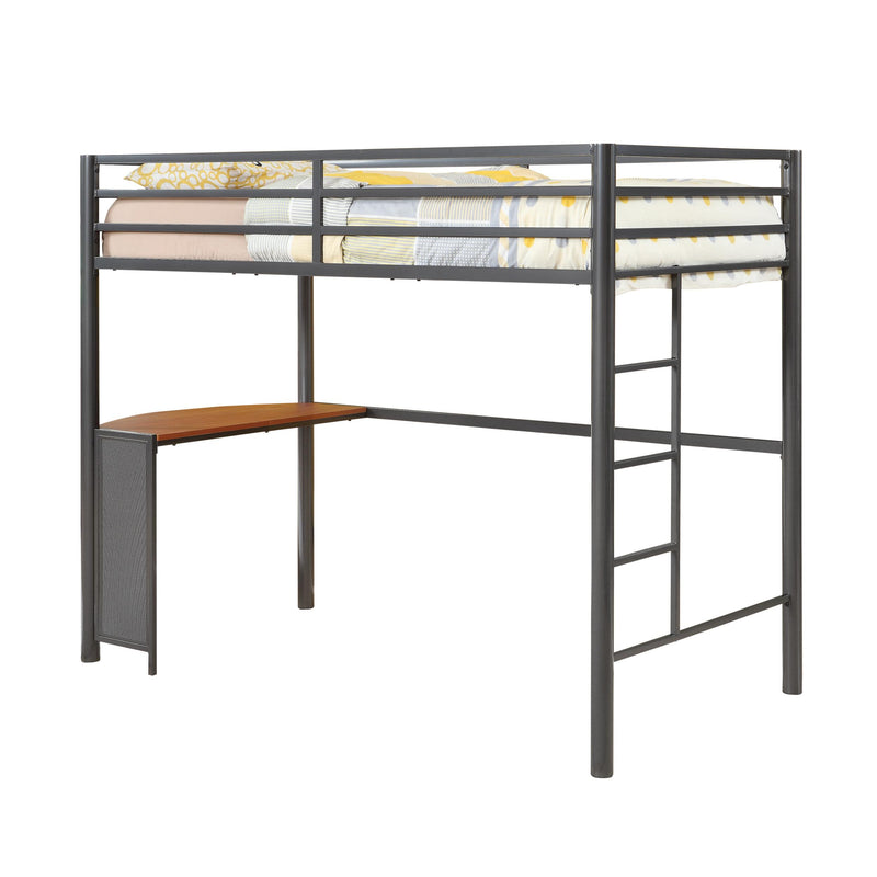 Coaster Furniture Fisher 460229 Twin Workstation Loft Bed - Gunmetal IMAGE 1