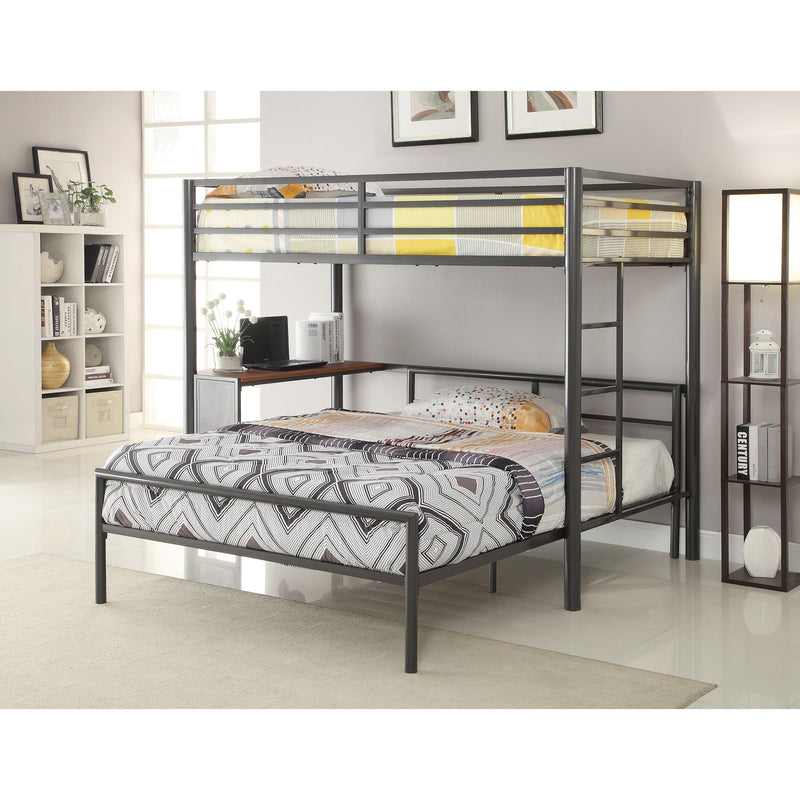 Coaster Furniture Fisher 460229 Twin Workstation Loft Bed - Gunmetal IMAGE 2