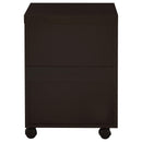 Coaster Furniture Skylar 800894 3-Drawer Home Office Mobile File Cabinet - Cappuccino IMAGE 7