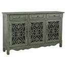 Coaster Furniture Madeline 950357 3-Drawer Scrollwork Accent Cabinet - Antique Green IMAGE 1